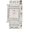 腕時計 エルメス HERMES Hウォッチ HH1.530 クオーツ レディース 純正ダイヤ シルバー アラビア H型 スクエア