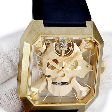 腕時計 ベル&ロス BELL＆ROSS BR01 サイバー スカル ブロンズ BR01-CSK-BR/SRB 手巻き メンズ スケルトン ガイコツ ドクロ 限定