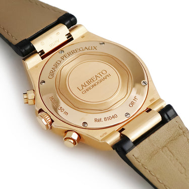 腕時計 ジラールペルゴ GIRARD PERREGAUX ロレアート クロノグラフ 81040-52-432-BB4A 自動巻き メンズ K18PG無垢 ブルー 青 バー デイト