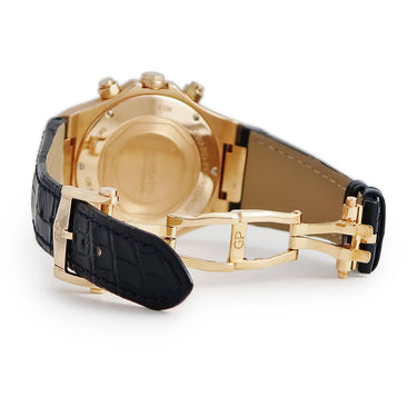 腕時計 ジラールペルゴ GIRARD PERREGAUX ロレアート クロノグラフ 81040-52-432-BB4A 自動巻き メンズ K18PG無垢 ブルー 青 バー デイト