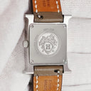 腕時計 エルメス HERMES Hウォッチ HH1.235.216 クオーツ レディース 純正ダイヤ H型 四角 シェル アラビア ホワイト　
