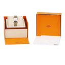 腕時計 エルメス HERMES Hウォッチ HH1.235.216 クオーツ レディース 純正ダイヤ H型 四角 シェル アラビア ホワイト　