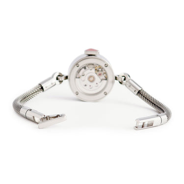 腕時計 アランシルベスタイン ALAIN SILBERSTEIN ミラネーゼ 自動巻き レディース ホワイト ハート デイト ラウンド 限定