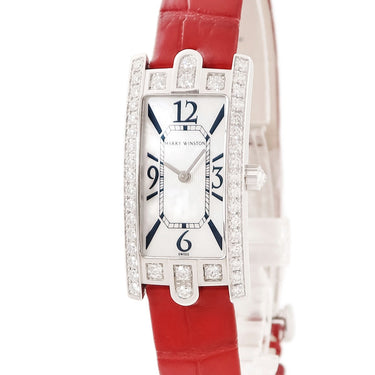 腕時計 ハリーウィンストン Harry Winston アヴェニューC AVCQHM19WW018 クオーツ レディース K18WG無垢 純正ダイヤ シェル