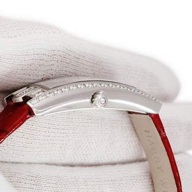 腕時計 ハリーウィンストン Harry Winston アヴェニューC AVCQHM19WW018 クオーツ レディース K18WG無垢 純正ダイヤ シェル