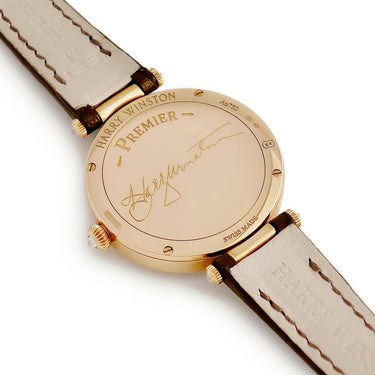 腕時計 ハリーウィンストン Harry Winston プルミエール 31mm PRNQHM31RR001 クオーツ レディース K18RG無垢 純正ダイヤ シェル バー