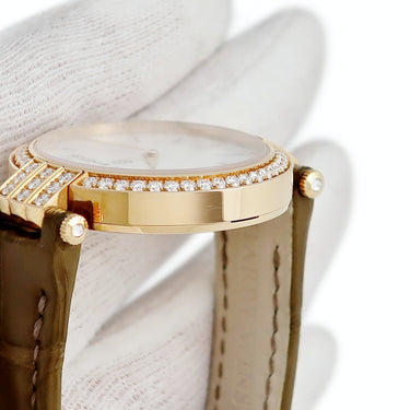 腕時計 ハリーウィンストン Harry Winston プルミエール 31mm PRNQHM31RR001 クオーツ レディース K18RG無垢 純正ダイヤ シェル バー