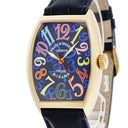 腕時計 フランクミュラー FRANCK MULLER トノウカーベックス カラードリームス 7851SC 自動巻き メンズ K18YG無垢 ギョウシェ ブルー