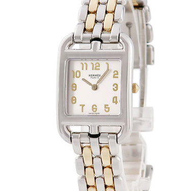 腕時計 エルメス HERMES ケープコッド PM CC1.220.234 クオーツ レディース 新品同様品 K18YG×SS コンビ アラビア