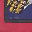 エルメス HERMES カレ90 CARRE H071721S ブラウン×ヴェール×マリン×フランボワーズ シルク スカーフ 【PANI LA SHAR PAWNEE/パウニー族の首長】