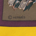 エルメス HERMES カレ90 CARRE H071721S エトゥープ×サフラン×モーヴ シルク スカーフ 【PANI LA SHAR PAWNEE/パウニー族の首長】