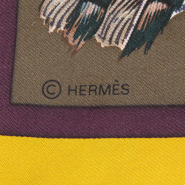 エルメス HERMES カレ90 CARRE H071721S エトゥープ×サフラン×モーヴ シルク スカーフ 【PANI LA SHAR PAWNEE/パウニー族の首長】