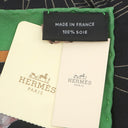 エルメス HERMES カレ90 CARRE H071721S ブラック×グリーン シルク スカーフ 【PANI LA SHAR PAWNEE/パウニー族の首長】
