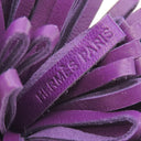 エルメス HERMES カルメン ウノドス アネモネ×ブルーエレクトリック ラムスキン キーリング シルバー金具 紫 青 フリンジ キーホルダー