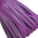 エルメス HERMES カルメン トリコロール バイオレット×カーネリアン×オレンジポピー ラムスキン キーリング 紫 赤茶 オレンジ フリンジ