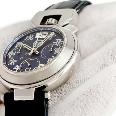 腕時計 ボヴェ Bovet スポーツスター クロノグラフ C800 自動巻き メンズ ブルー 漢字干支インデックス デイト スモセコ