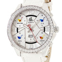 腕時計 ジェイコブ JACOB ファイブタイムゾーン JC-3 クオーツ メンズ 純正ダイヤ シルバー GMT デイト アラビア ギョウシェ