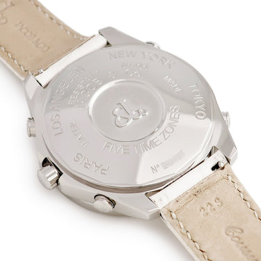 腕時計 ジェイコブ JACOB ファイブタイムゾーン JC-3 クオーツ メンズ 純正ダイヤ シルバー GMT デイト アラビア ギョウシェ