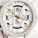 腕時計 ジェイコブ JACOB ファイブタイムゾーン JC-3 クオーツ メンズ 純正ダイヤ シルバー GMT デイト アラビア ギョウシェ