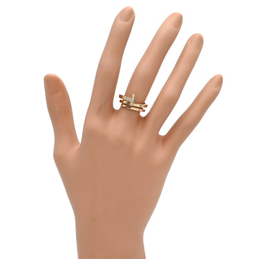 ティファニー Tiffany & Co Tスクエア ラップ ローズゴールド K18PG ダイヤモンド リング 指輪 ピンクゴールド AU750 18K 7石 7P ダイヤモンド 9号