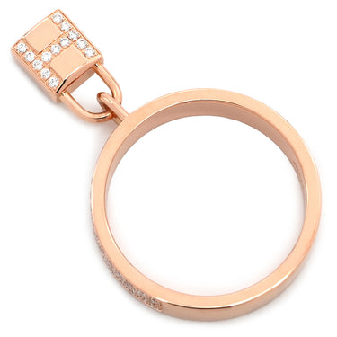 エルメス HERMES ケリー クロシェット MM H220657B ローズゴールド K18PG #55(JP15) リング 指輪 ピンクゴールド Au750 18K 18金 ダイヤモンド パヴェ 15号