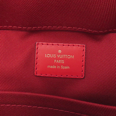 ルイヴィトン LOUIS VUITTON サントンジュ M43555 コクリコ モノグラムキャンバス ショルダーバッグ ゴールド金具 茶 赤 斜め掛け