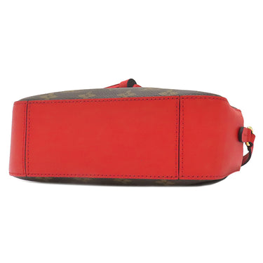 ルイヴィトン LOUIS VUITTON サントンジュ M43555 コクリコ モノグラムキャンバス ショルダーバッグ ゴールド金具 茶 赤 斜め掛け