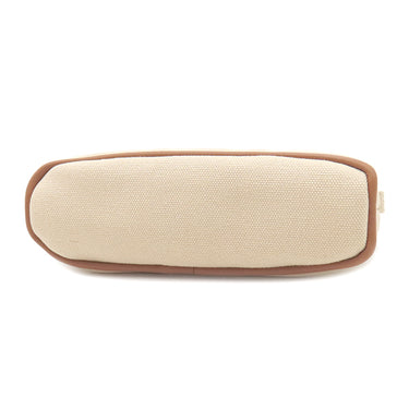 エルメス HERMES ボリードポーチ ミニミニ H104772M 01 ナチュラル×オレンジ コットン ポーチ シルバー金具 新品 未使用 オフホワイト