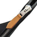 エルメス HERMES カンヌMM アイボリー×ブラック キャンバス トートバッグ シルバー金具 白 黒 ストライプ ポーチ付き