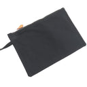 エルメス HERMES カンヌMM アイボリー×ブラック キャンバス トートバッグ シルバー金具 白 黒 ストライプ ポーチ付き