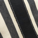 エルメス HERMES カンヌMM アイボリー×ブラック キャンバス トートバッグ シルバー金具 白 黒 ストライプ ポーチ付き