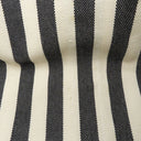 エルメス HERMES カンヌMM アイボリー×ブラック キャンバス トートバッグ シルバー金具 白 黒 ストライプ ポーチ付き