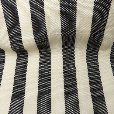 エルメス HERMES カンヌMM アイボリー×ブラック キャンバス トートバッグ シルバー金具 白 黒 ストライプ ポーチ付き