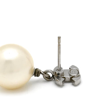 シャネル CHANEL ココマーク パール A36138 シルバー メタル フェイクパール ラインストーン ピアス CCマーク