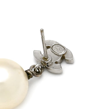 シャネル CHANEL ココマーク パール A36138 シルバー メタル フェイクパール ラインストーン ピアス CCマーク