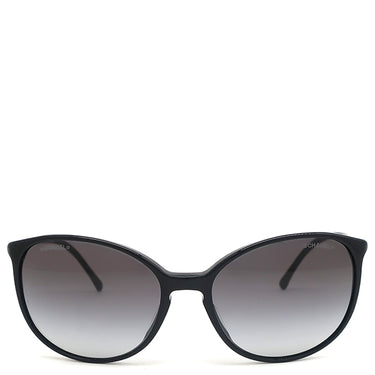 シャネル CHANEL ココマーク 55□17 5278-A ブラック プラスチック サングラス シルバー金具 ウェリントン グラデーション 黒