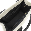 バレンシアガ BALENCIAGA ハードウェア スモール トート 671402 2HHAM 9260 ブラック×ナチュラル キャンバス レザー 2WAYバッグ ゴールド金具 ハンドバッグ ショルダー 黒 オフホワイト