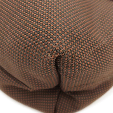 エルメス HERMES エールライン カバス ブラウン キャンバス トートバッグ シルバー金具 茶