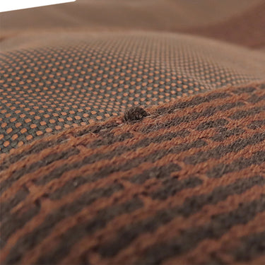 エルメス HERMES エールライン カバス ブラウン キャンバス トートバッグ シルバー金具 茶