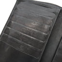 シャネル CHANEL ココマーク がま口 A01429 黒 ラムスキン キャビアスキン 長財布 ゴールド金具 黒 二つ折り