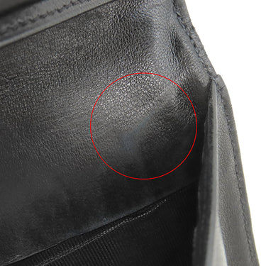 シャネル CHANEL ココマーク がま口 A01429 黒 ラムスキン キャビアスキン 長財布 ゴールド金具 黒 二つ折り