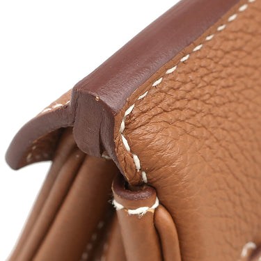 エルメス HERMES バーキン30 ゴールド トゴ ハンドバッグ ゴールド金具 茶