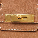 エルメス HERMES バーキン30 ゴールド トゴ ハンドバッグ ゴールド金具 茶