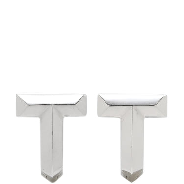 ティファニー Tiffany & Co Tワン ダイヤ ホワイトゴールド K18WG ダイヤモンド ピアス 750WG 18金 ハーフパヴェ