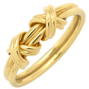 ティファニー Tiffany & Co ダブルシグネチャー イエローゴールド K18YG リング 指輪 750 18K 9号