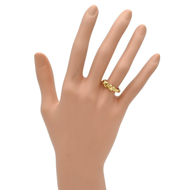 ティファニー Tiffany & Co ダブルシグネチャー イエローゴールド K18YG リング 指輪 750 18K 9号