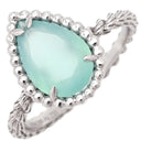 ブシュロン BOUCHERON セルパンボエム JRG0313749 ライトブルー×ホワイトゴールド K18WG アクアプレーズ #49 リング 指輪 ホワイトゴールド Au750 18K アクアプレーズ 青 水色 雫 ドロップ型 9号