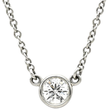 ティファニー Tiffany & Co バイザヤード シングルダイヤモンド ペンダント プラチナシルバー Pt950 ダイヤモンド ネックレス Pt T&Co. 1石 エルサペレッティ
