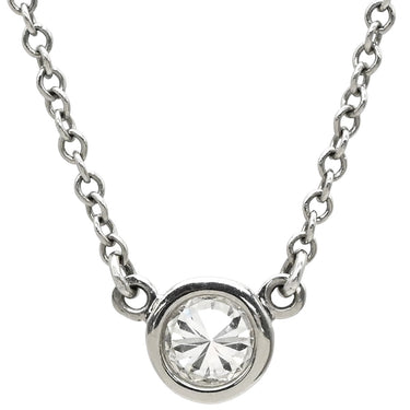 ティファニー Tiffany & Co バイザヤード シングルダイヤモンド ペンダント プラチナシルバー Pt950 ダイヤモンド ネックレス Pt T&Co. 1石 エルサペレッティ