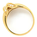 ティファニー Tiffany & Co シグネチャー クロス ダイヤリング イエローゴールド K18YG ダイヤモンド リング 指輪 T&Co. Au750 18K 18金 19号